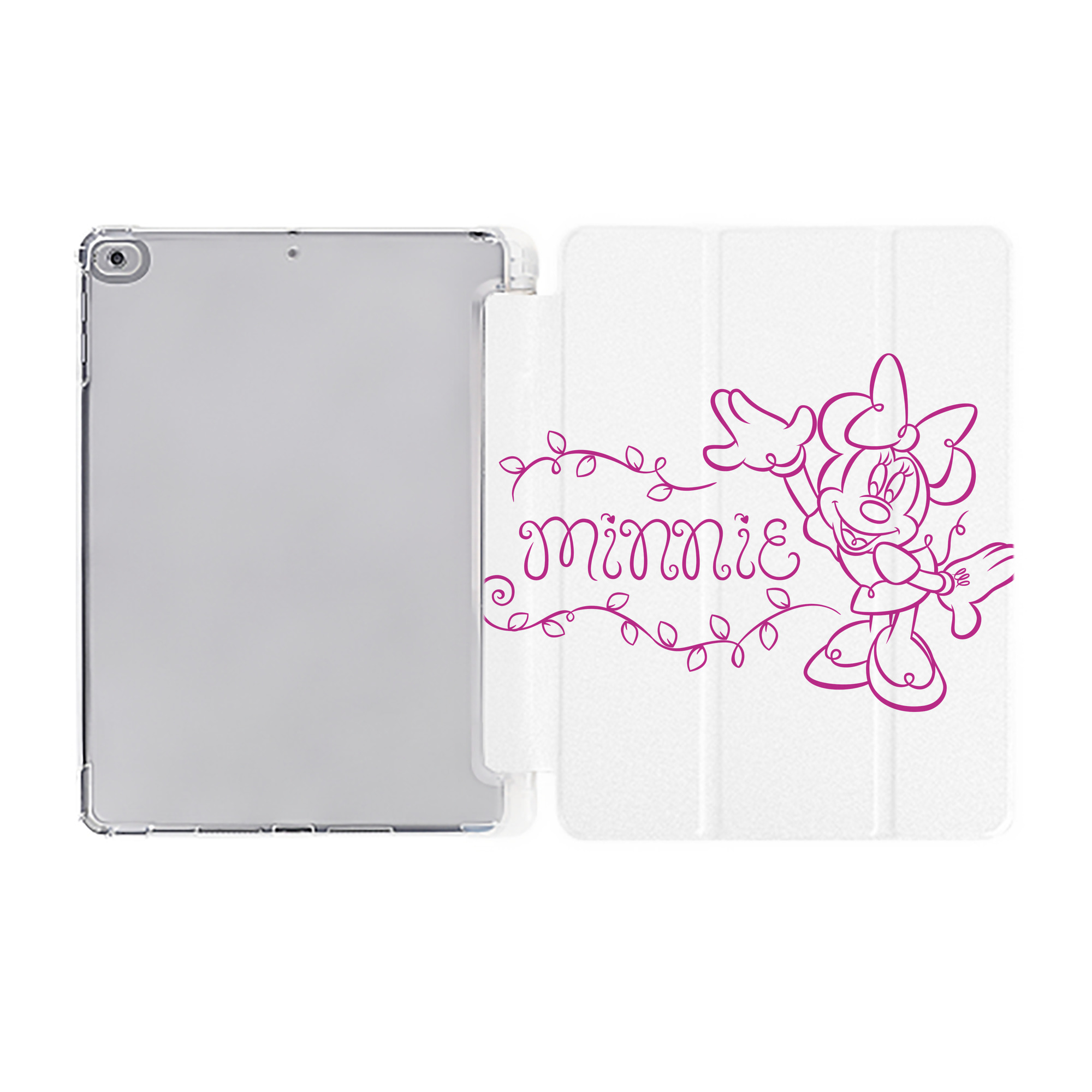 （画像用） ミッキーマウス Mickey Mouse IPad ケース ペン収納付き 三つ折りスタンド PUレザー×シリコン 対応機種9.5/10.5/10.9インチ